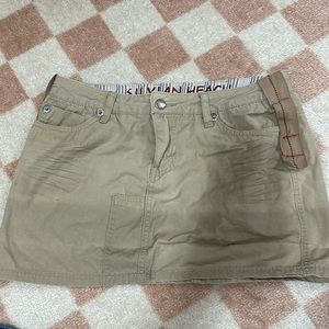 Khaki mini skirt